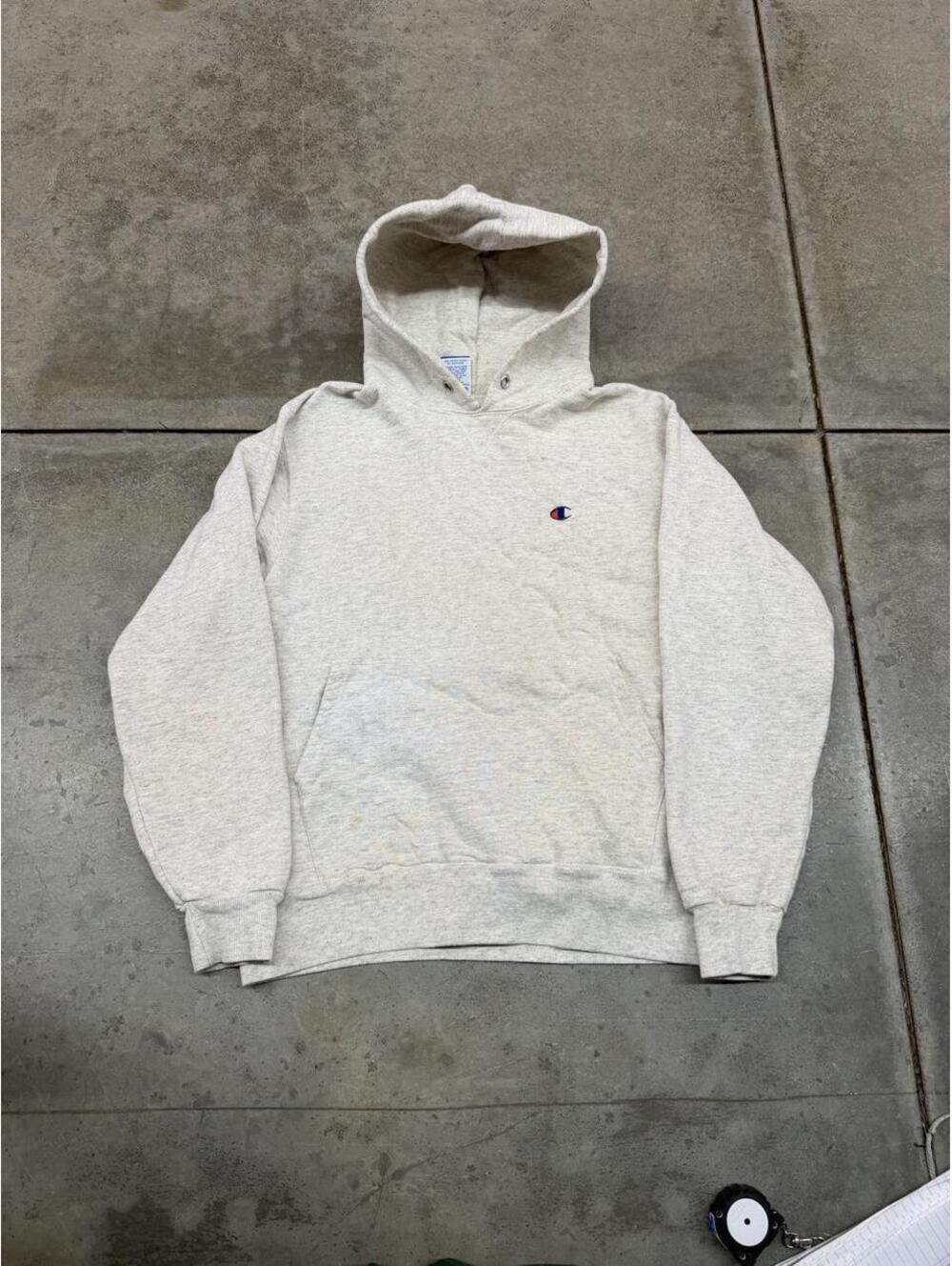 vintage champion made in usa small logo blank hoodie size medium